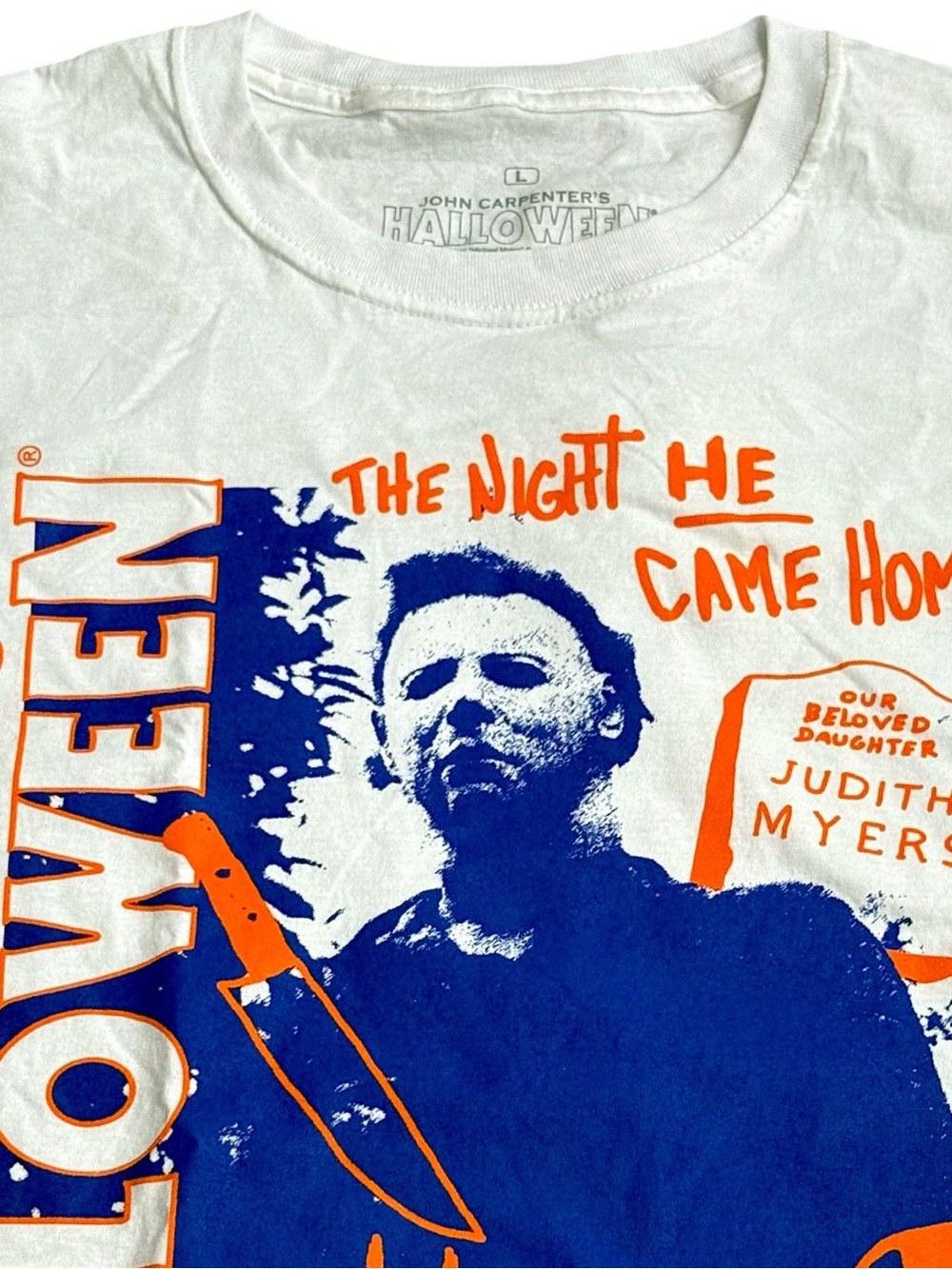 Halloween Michael Myers Long Sleeve Shirt Graphic Horror Movie Tee Mens L
